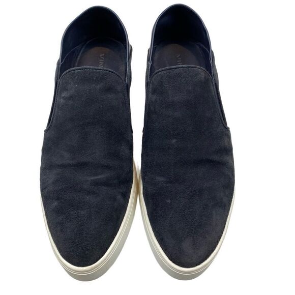 VINCE Garvey Suede Slip-on Mules Sneakers Black 38.5 - Picture 3 of 11